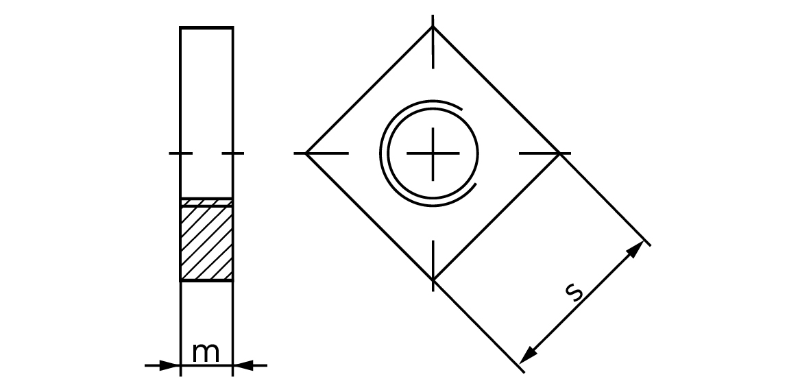 Teknisk tegning af DIN 562